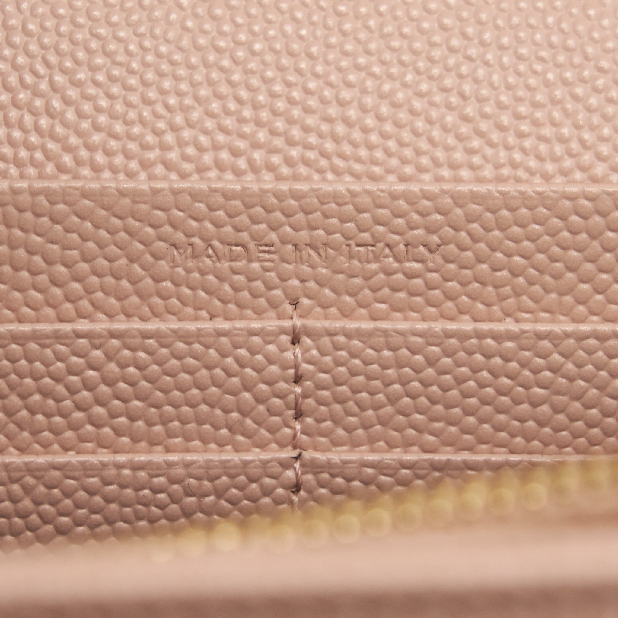 SAINT LAURENT/YSL CASSANDRE MATELASSE CHAIN WALLET GRAINED CALFSKIN PALE BLUSH GHW
