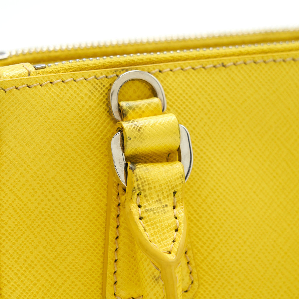 PRADA GALLERIA MINI TOTE SAFFIANO LUX YELLOW SHW