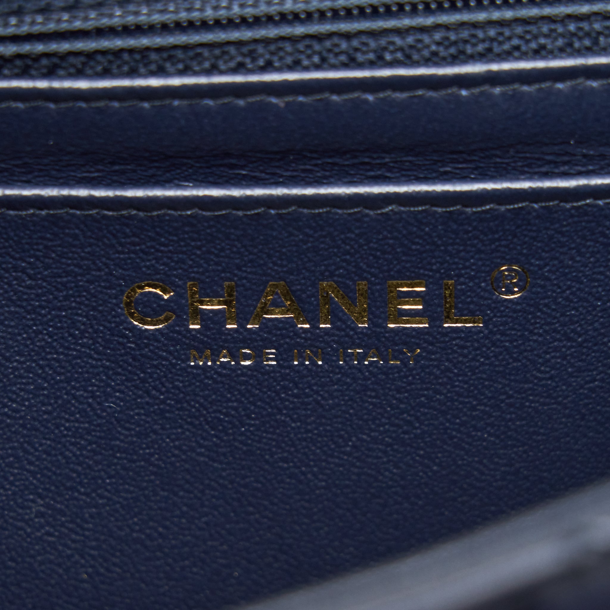 CHANEL MINI RECTANGULAR FLAP BAG LAMBSKIN NAVY LGHW