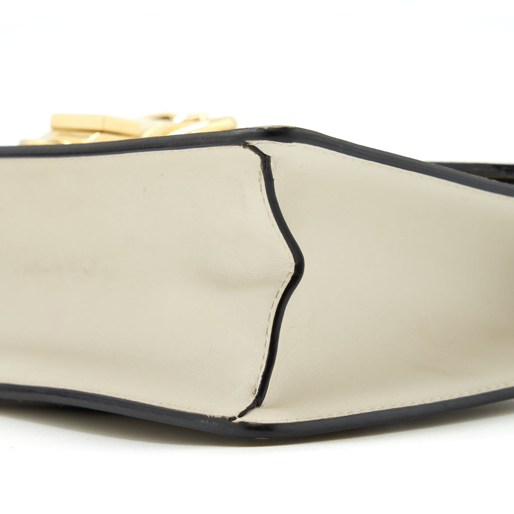 GUCCI SMALL SYLVIE SHOULDER BAG WHITE GHW