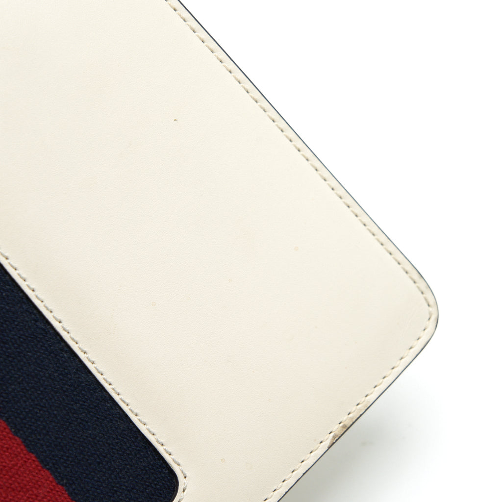 GUCCI SMALL SYLVIE SHOULDER BAG WHITE GHW