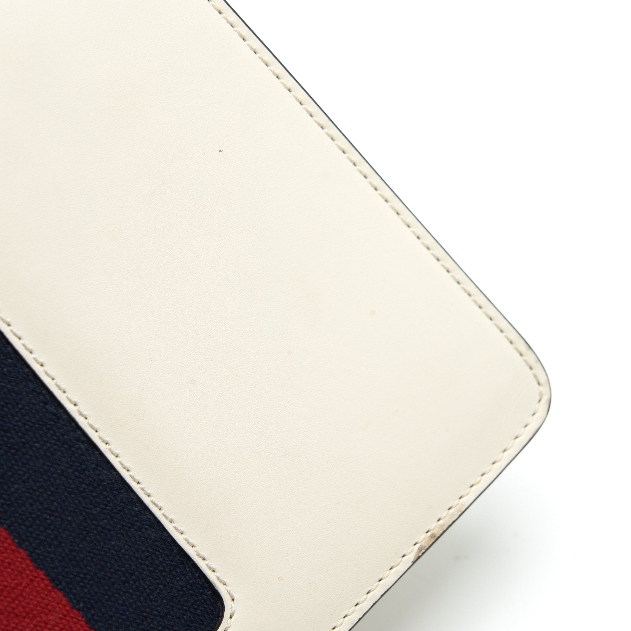 GUCCI SMALL SYLVIE SHOULDER BAG WHITE GHW