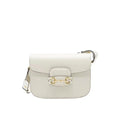 GUCCI 1955 HORSEBIT LEATHER SHOULDER BAG WHITE