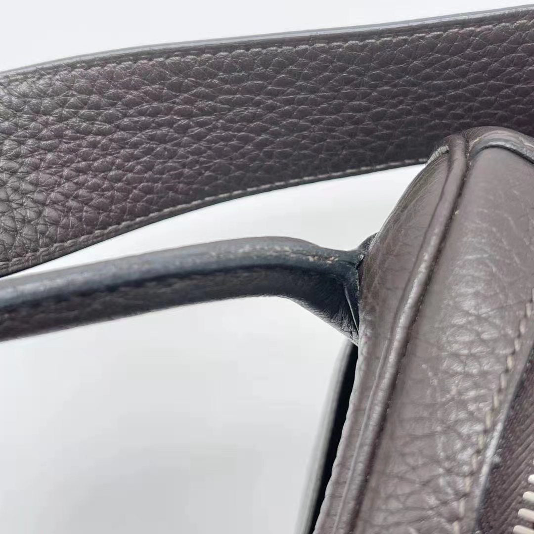 HERMES LINDY 34 CHOCOLATE WITH SHW