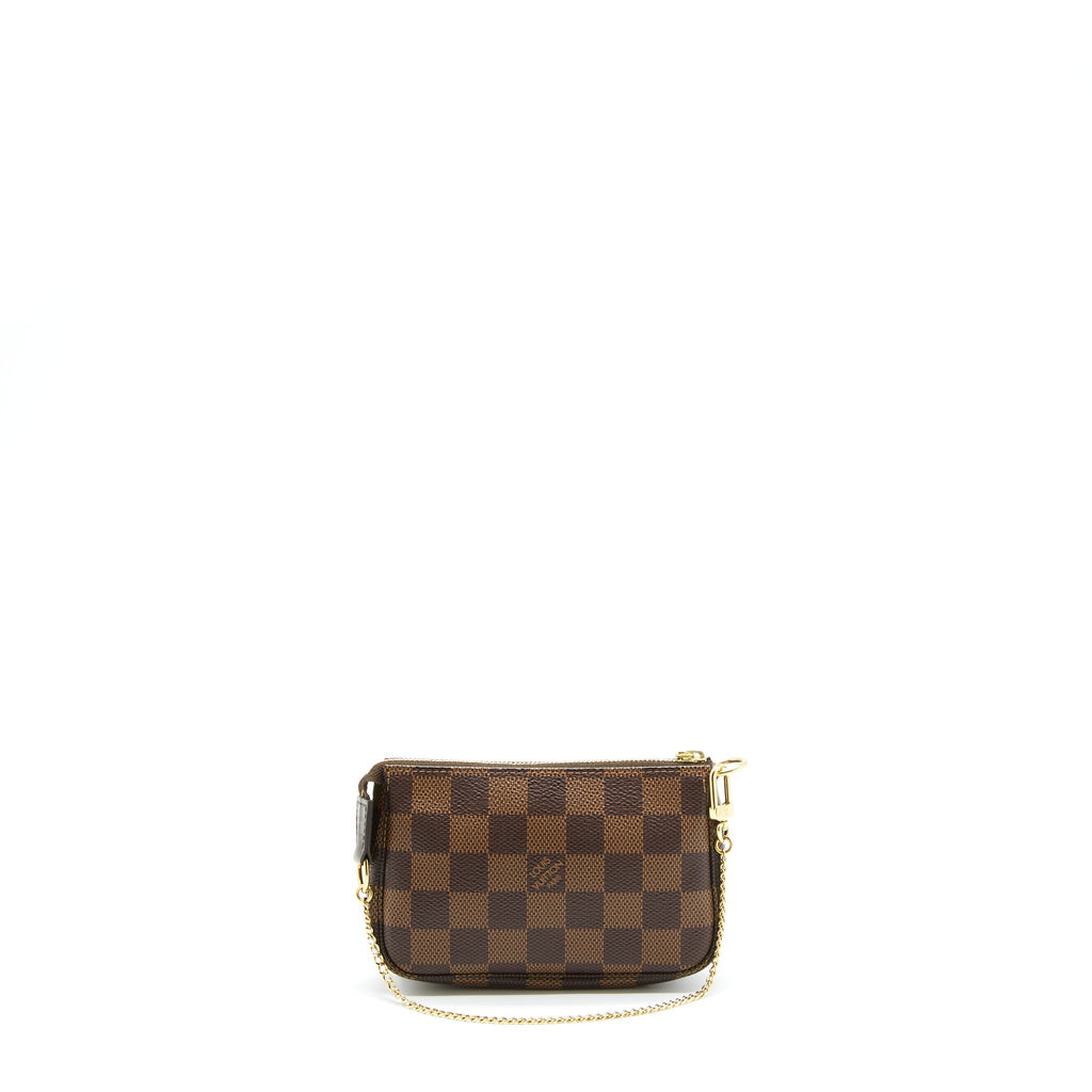LOUIS VUITTON MINI POCHETTE ACCESSORIES DAMIER EBENE CANVAS GHW
