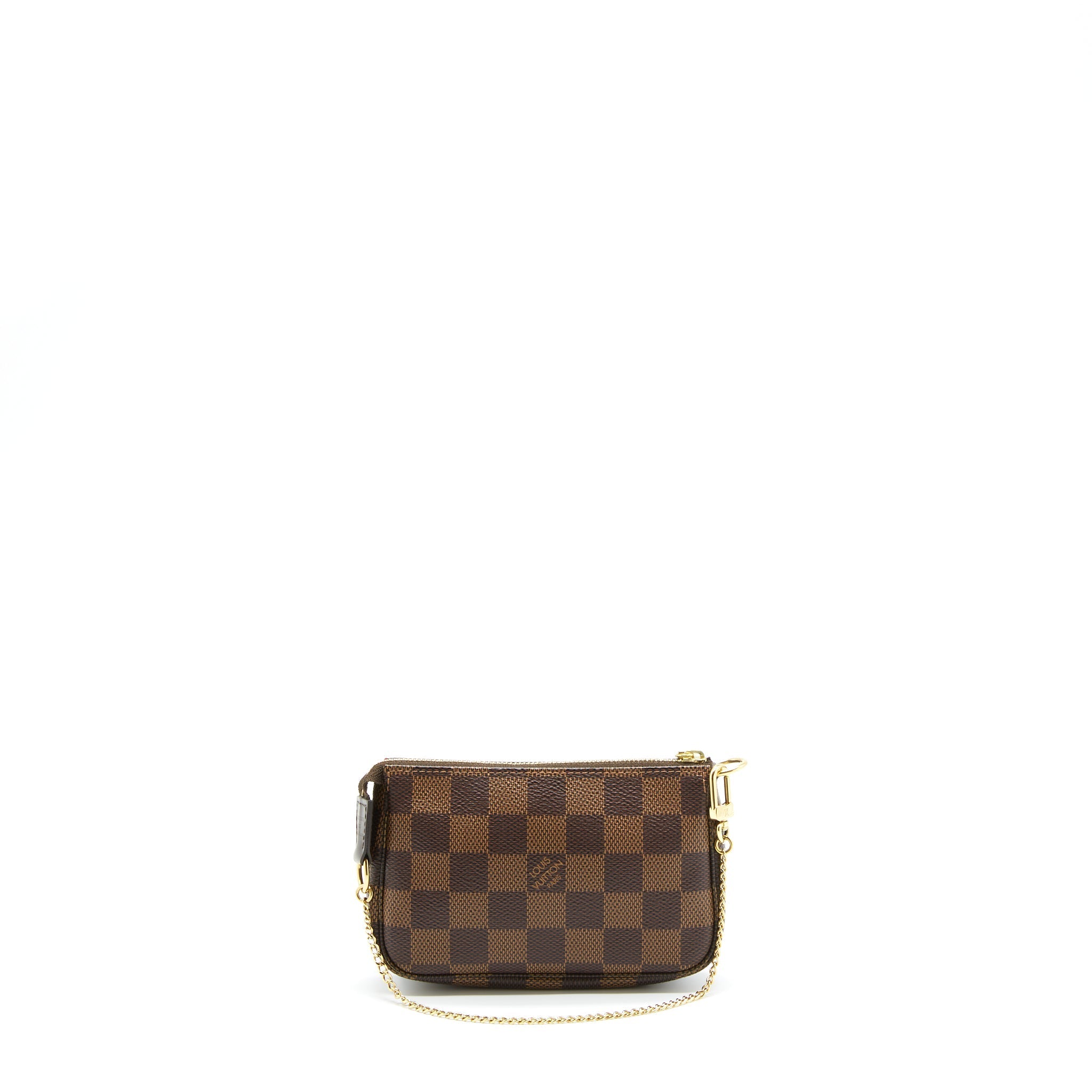 LOUIS VUITTON MINI POCHETTE ACCESSORIES DAMIER EBENE CANVAS GHW