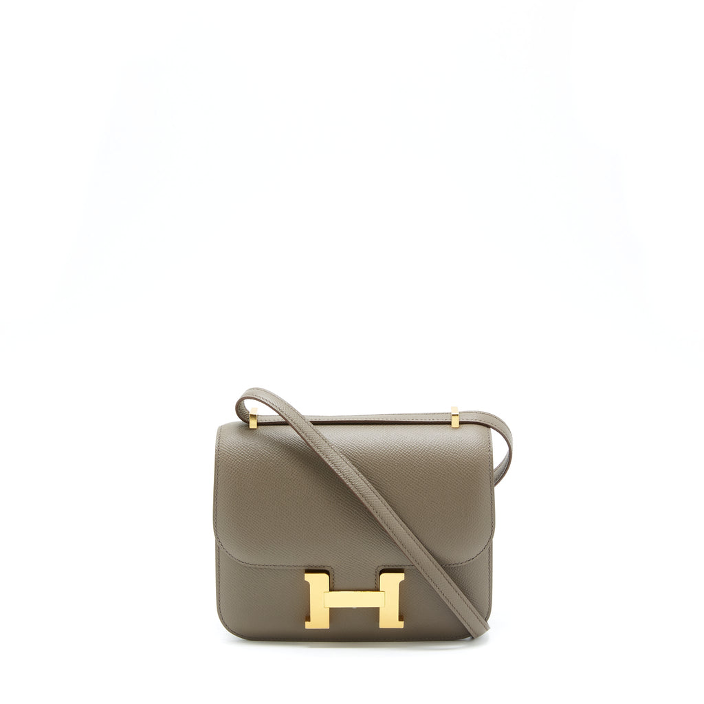 HERMES MINI CONSTANCE EPSOM 8F GRIS ETAIN GHW