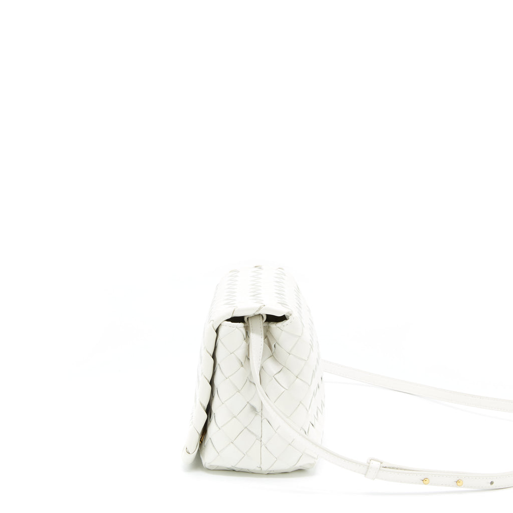 BOTTEGA VENETA CROSSBODY BAG  INTRECCIATO WHITE