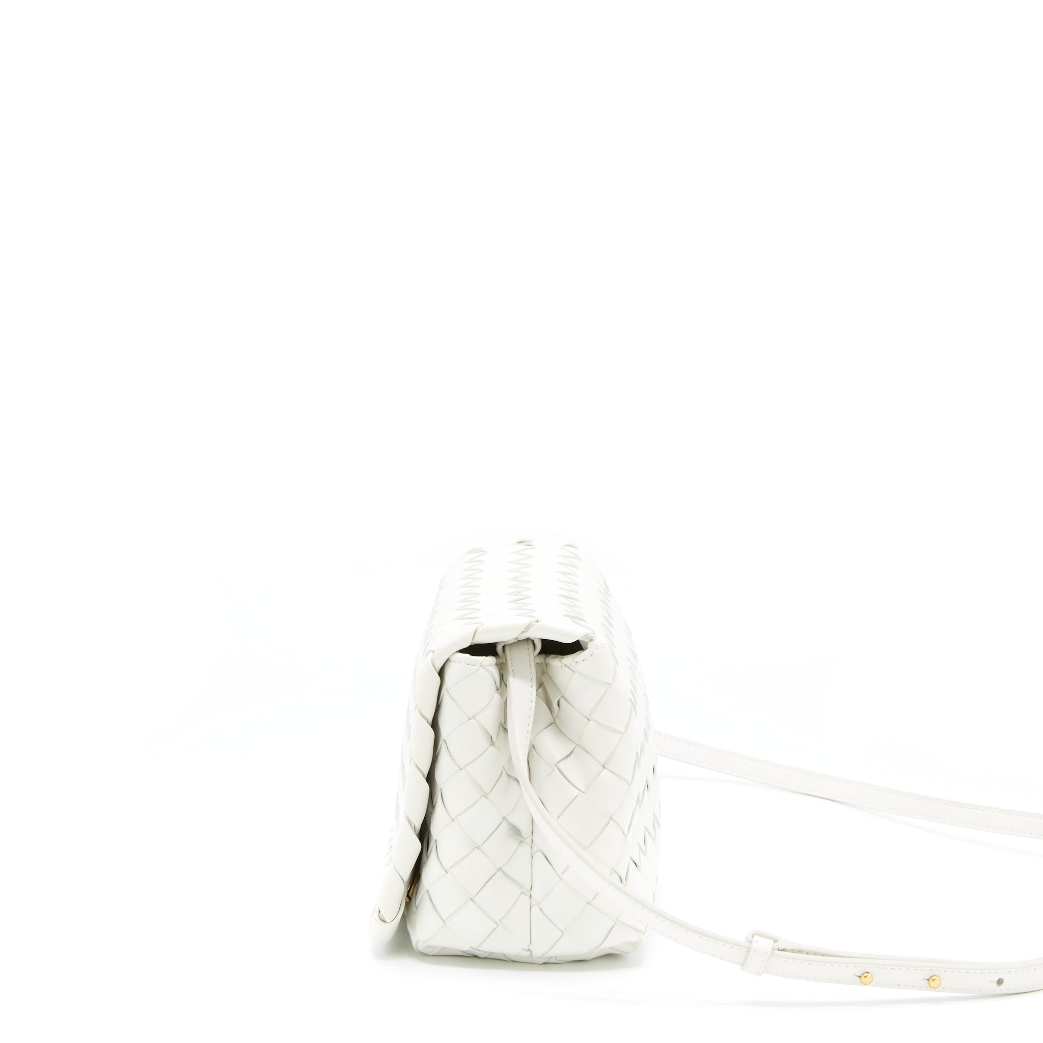 BOTTEGA VENETA CROSSBODY BAG  INTRECCIATO WHITE