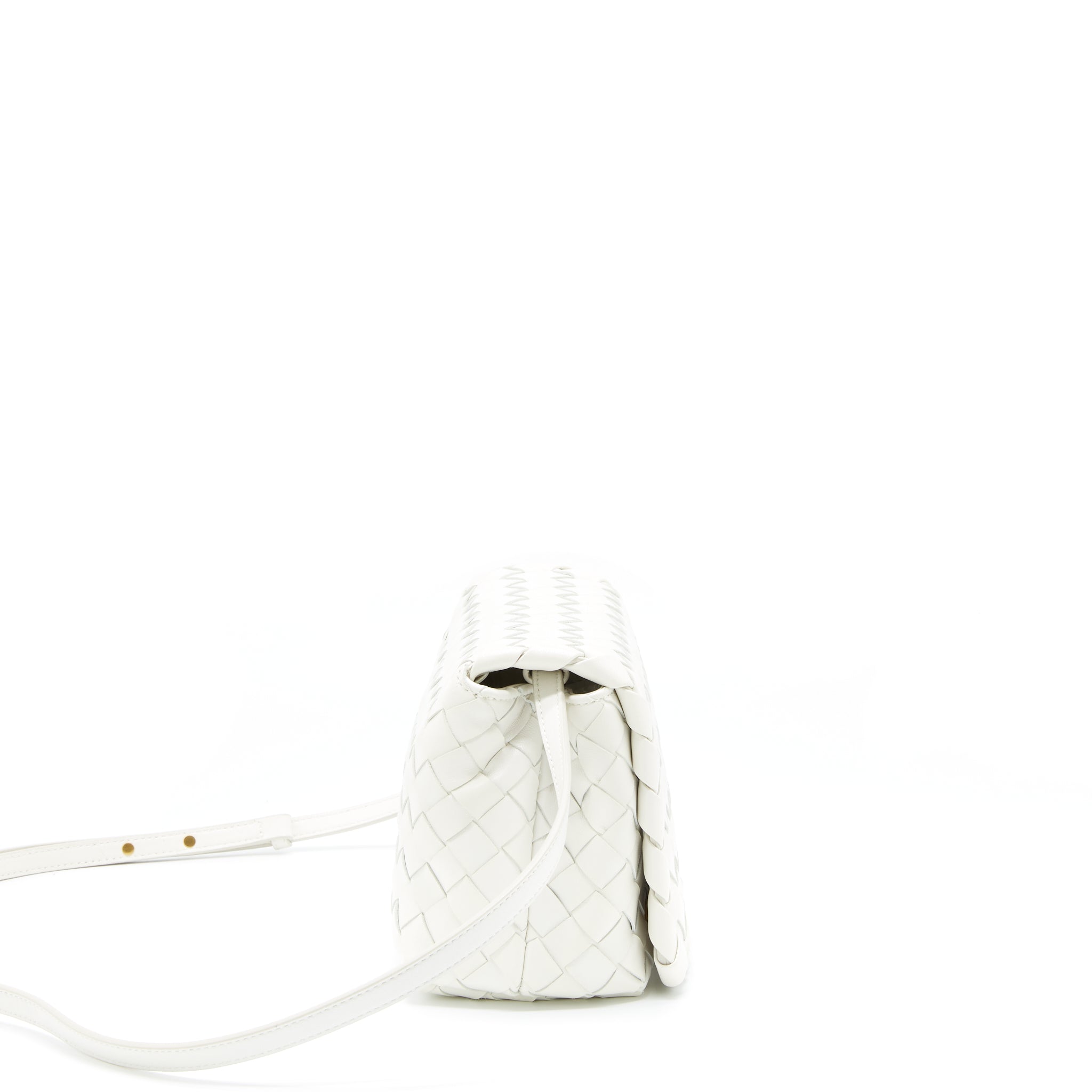 BOTTEGA VENETA CROSSBODY BAG  INTRECCIATO WHITE