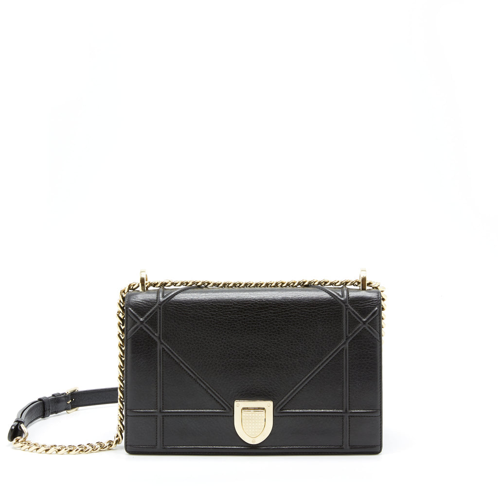 DIOR MEDIUM DIORAMA BLACK GHW