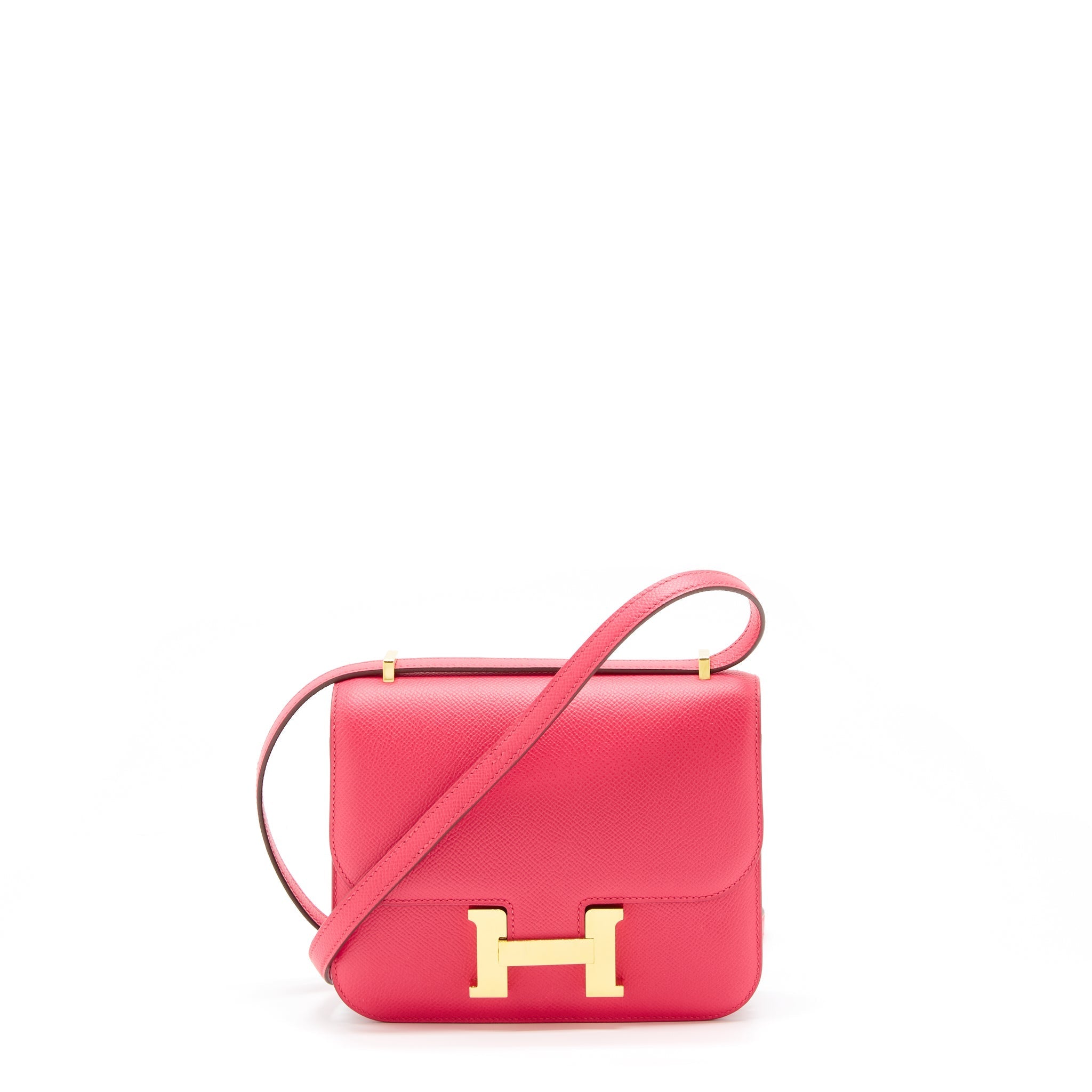 HERMES MINI CONSTANCE EPSOM ROSE EXTREME GHW