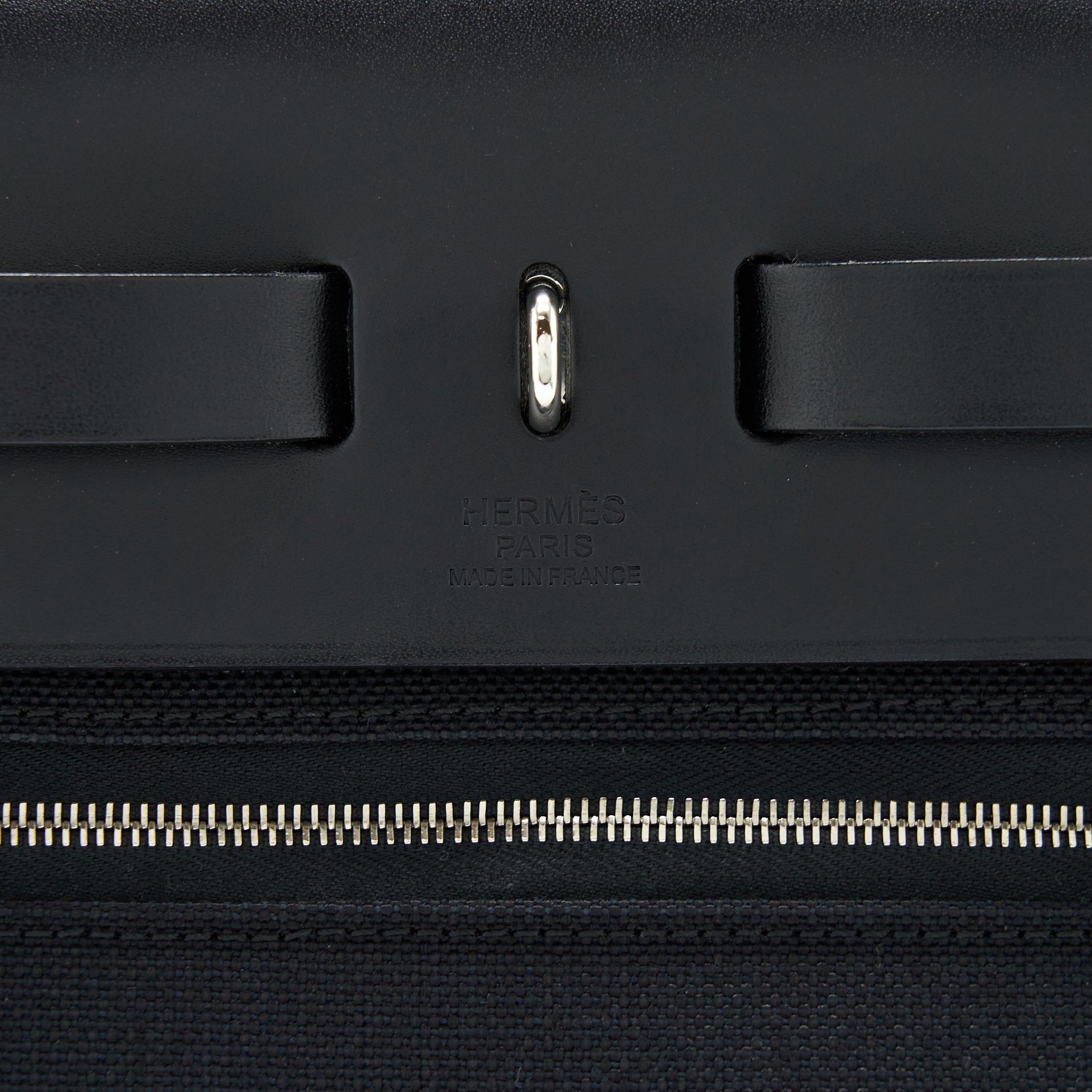 HERMES HERBAG ZIP 31 BAG CANVAS BLACK SHW