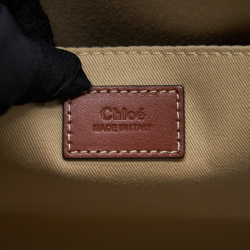 CHLOE CANVAS TOTE SHOULDER BAG