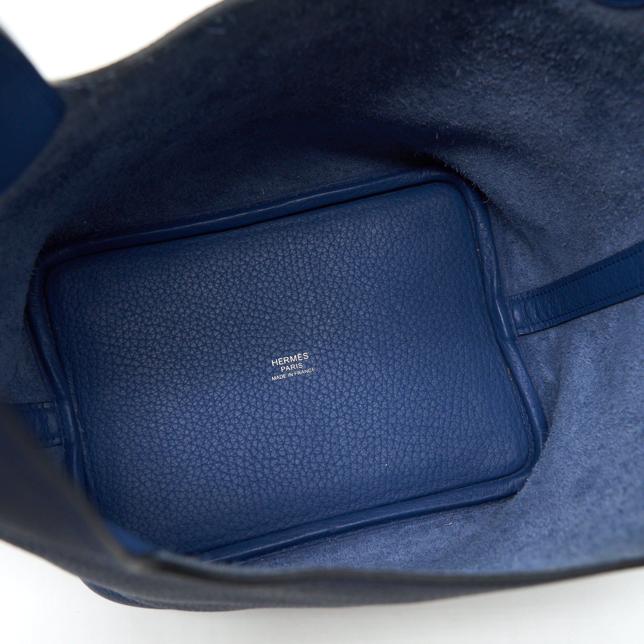 HERMES PICOTIN 18 LOCK BAG CLEMENCE BLUE AGATE SHW