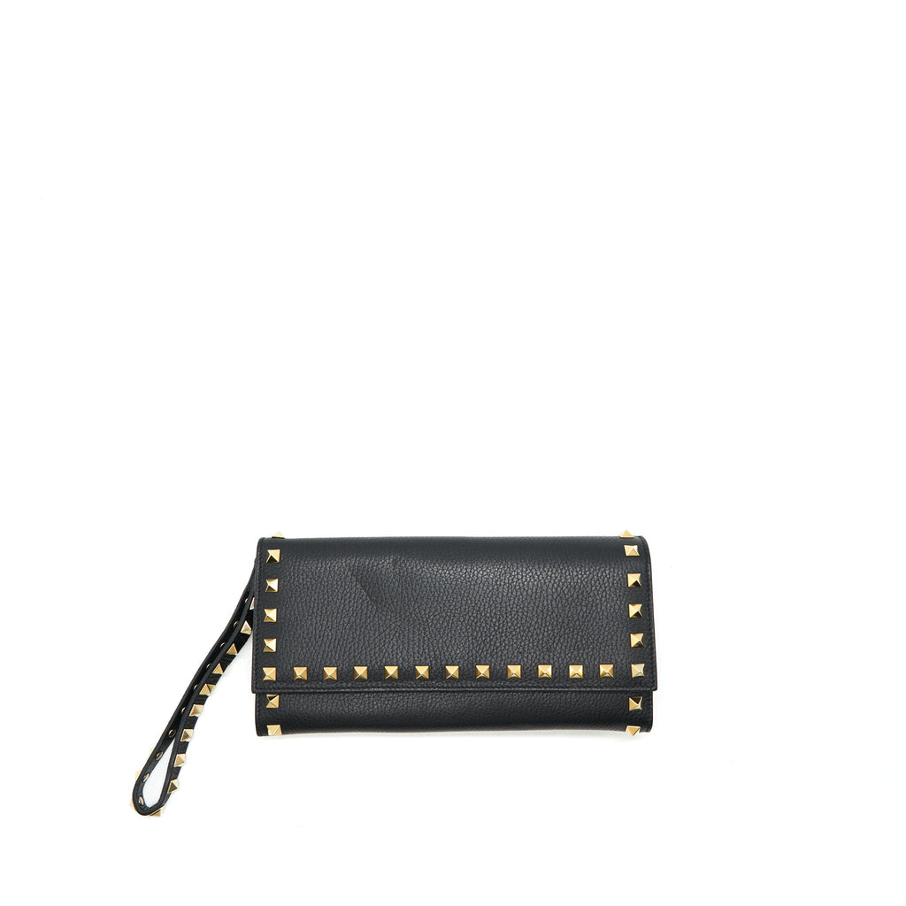 VALENTINO ROCKSTUD LONG WALLET BLACK
