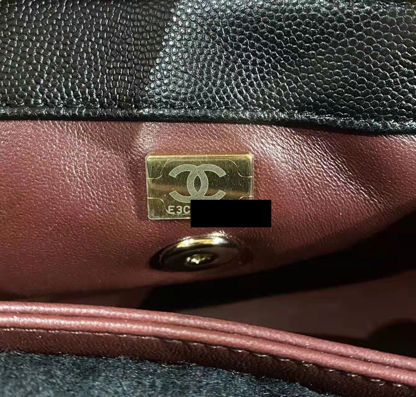 CHANEL SMALL COCO HANDLE 24CM CAVIAR BLACK GHW ( MICROCHIP)