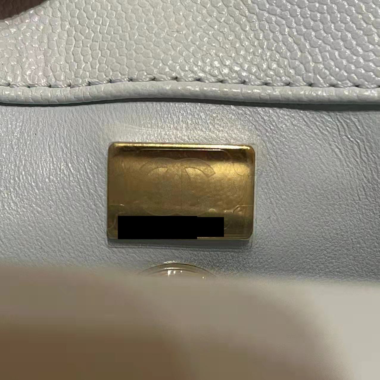 CHANEL 21K BABY BLUE COCO HANDLE SMALL (OLD MINI) 24CM LGHW (MICROCHIP)