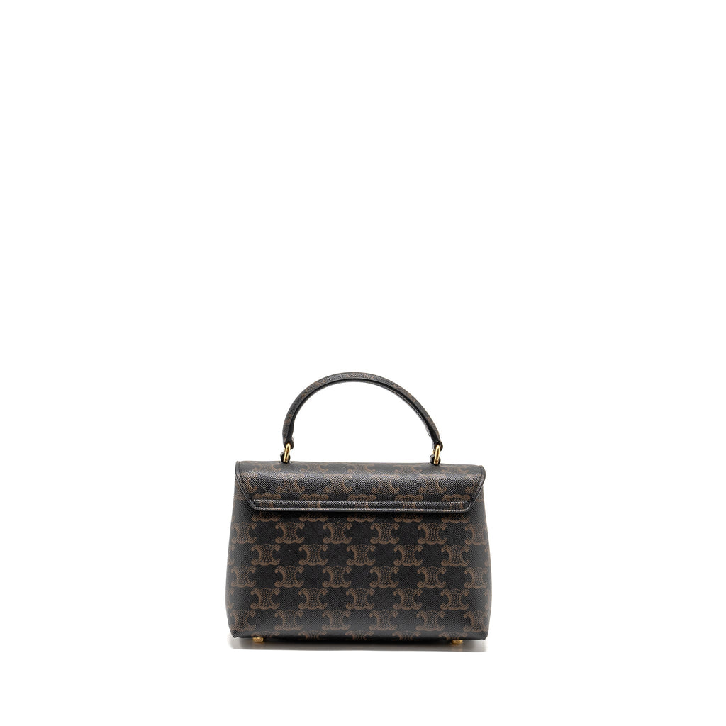 CELINE TEEN NINO BAG TRIOMPHE CANVAS TAN GHW
