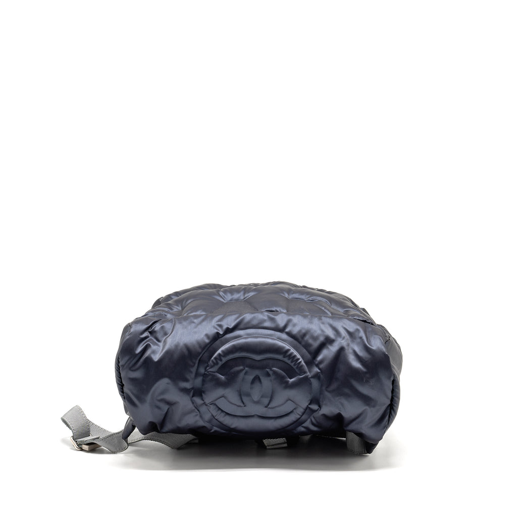 CHANEL DOUDONE PADDED BACKPACK NYLON DARK GREY SHW