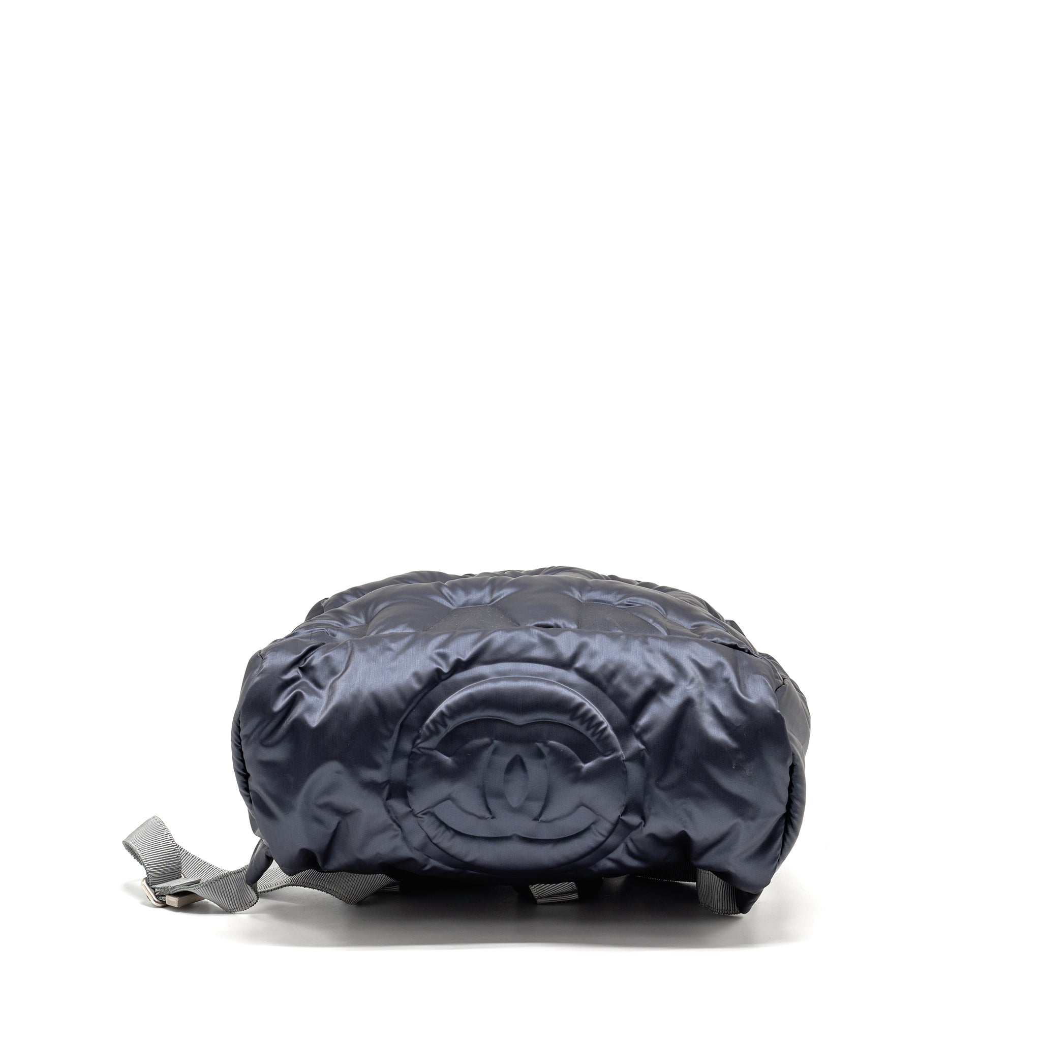 CHANEL DOUDONE PADDED BACKPACK NYLON DARK GREY SHW
