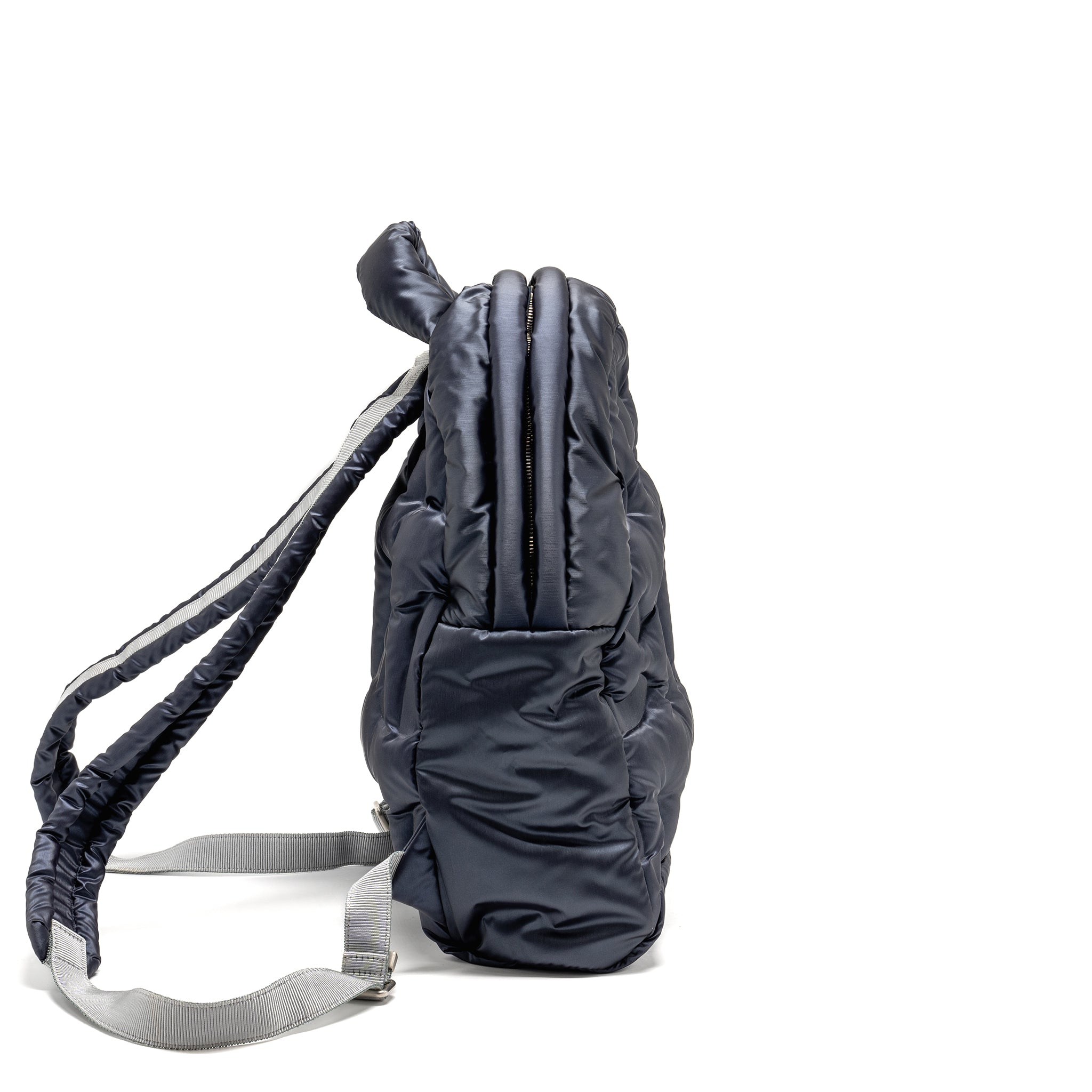 CHANEL DOUDONE PADDED BACKPACK NYLON DARK GREY SHW