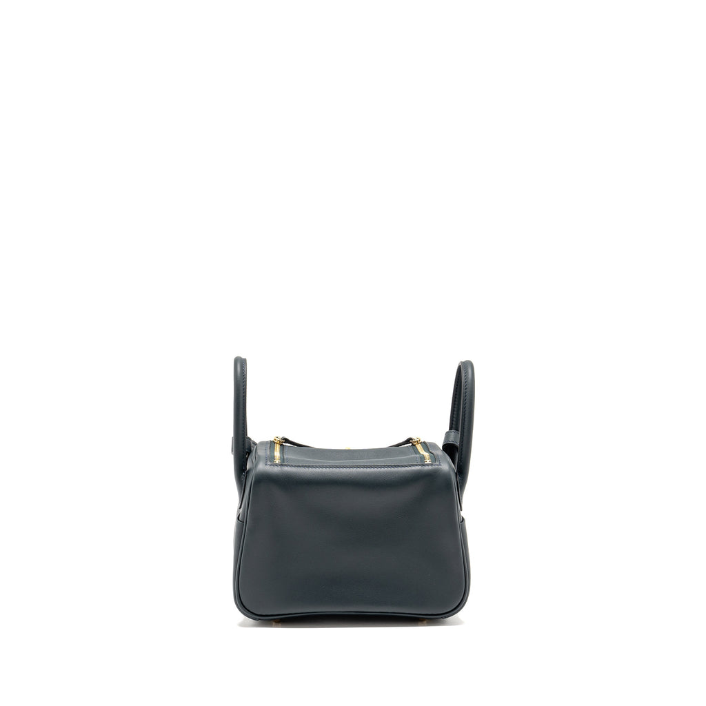 HERMES MINI LINDY VERSO BAG SWIFT VERT ROUSSEAU/MALACHITE GHW
