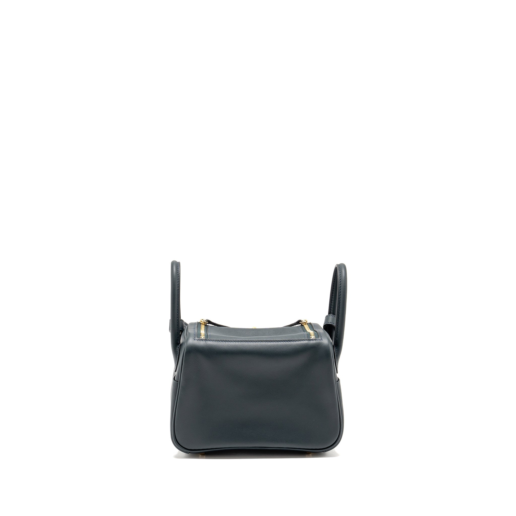 HERMES MINI LINDY VERSO BAG SWIFT VERT ROUSSEAU/MALACHITE GHW