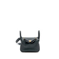 HERMES MINI LINDY VERSO BAG SWIFT VERT ROUSSEAU/MALACHITE GHW