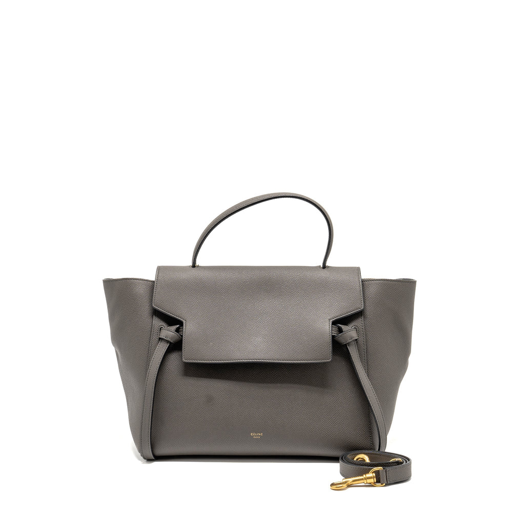 CELINE MINI BELT BAG CALFSKIN GREY GHW