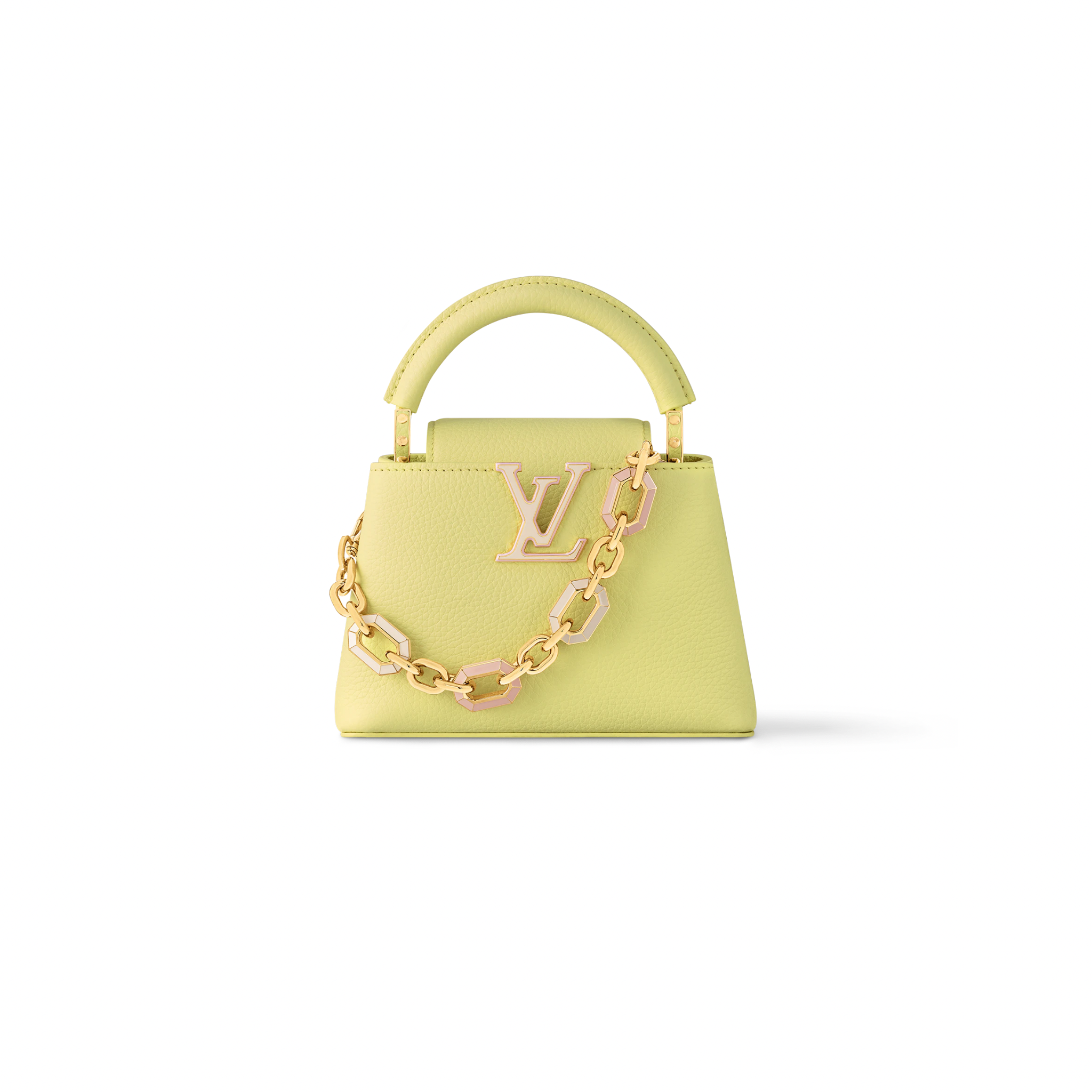 LOUIS VUITTON CAPUCINES MINI TAURILLON YELLOW GHW