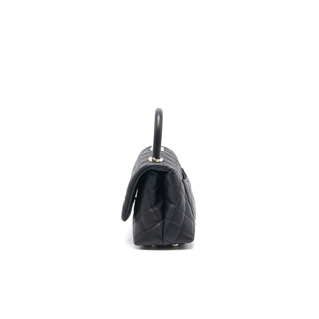 CHANEL COCO HANDLE EXTRA MINI BLACK LGHW SERIAL30