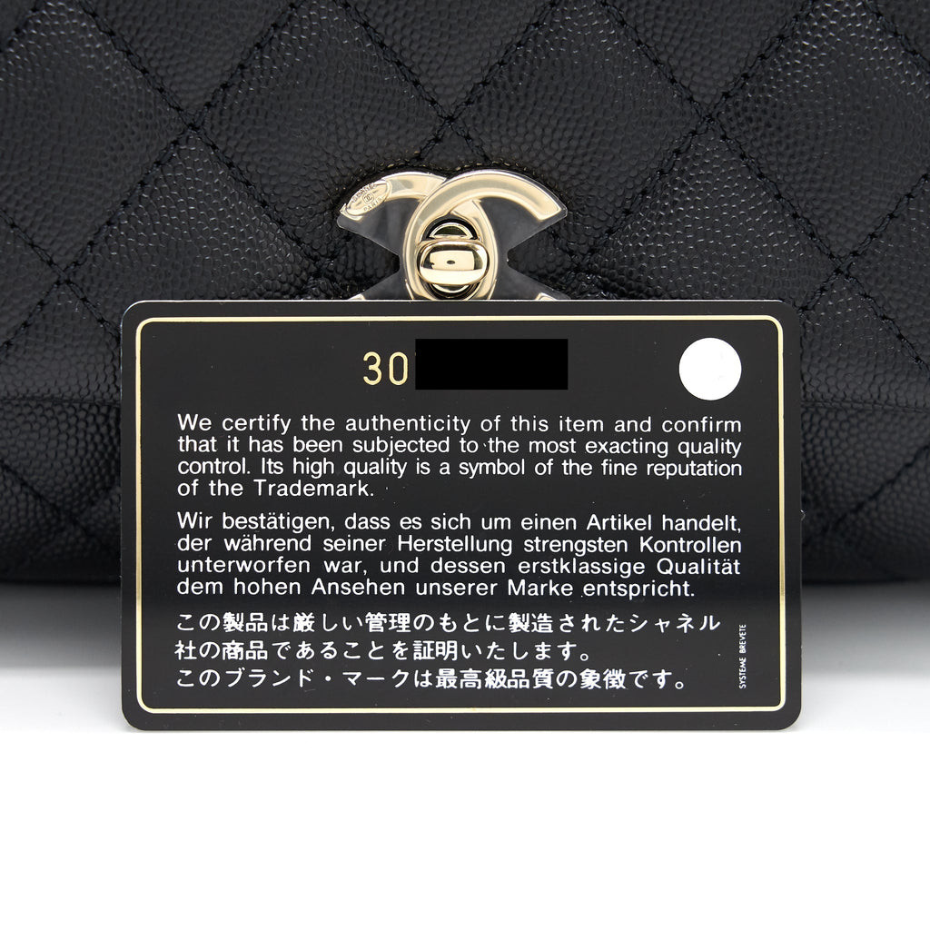 CHANEL EXTRA MINI COCO HANDLE FLAP BAG BLACK LGHW