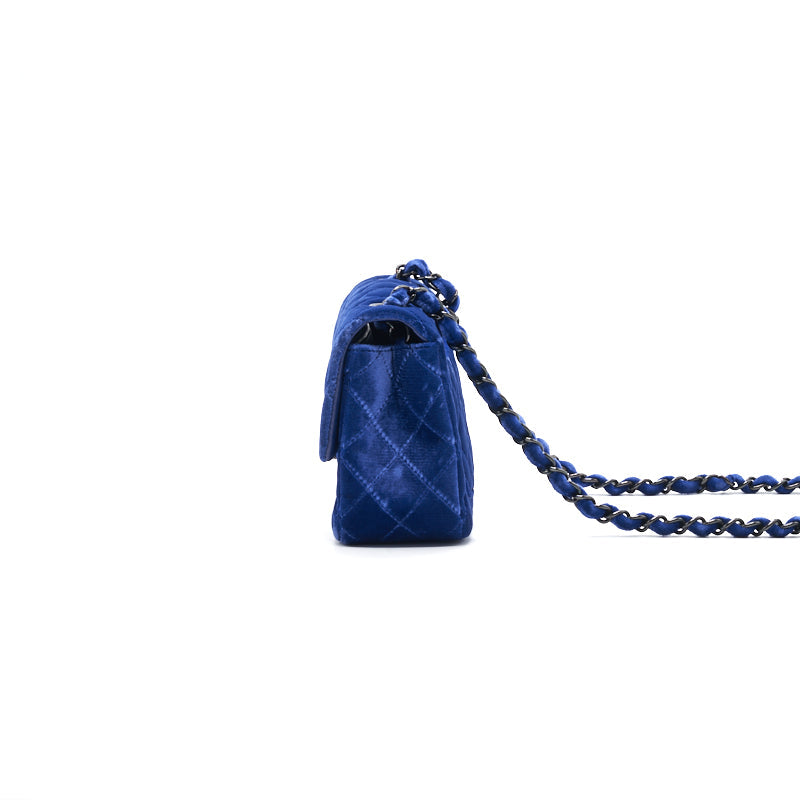 CHANEL VELVET RECTANGULAR MINI FLAP BAG