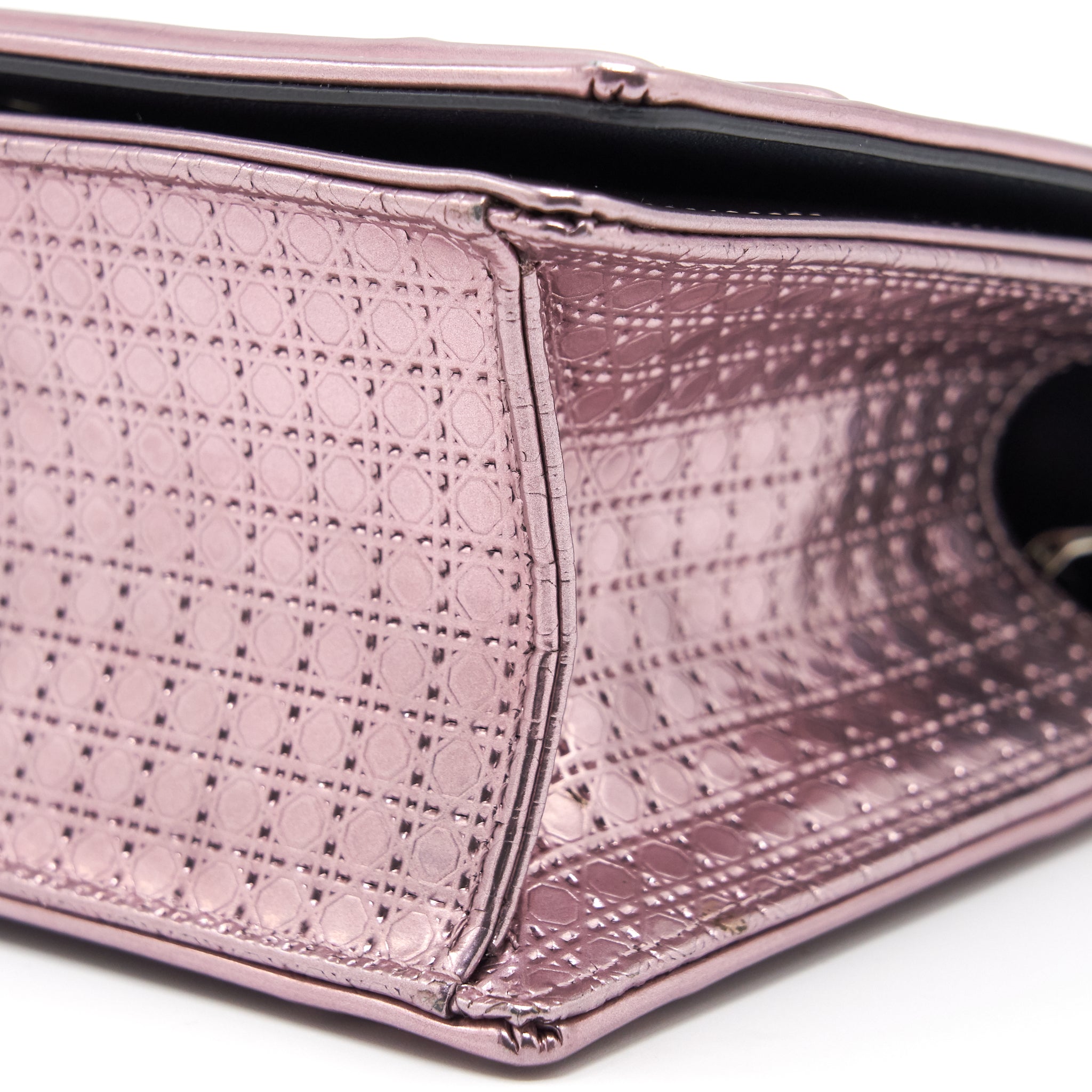 DIOR DIORAMA SMALL METALLIC PINK SHW