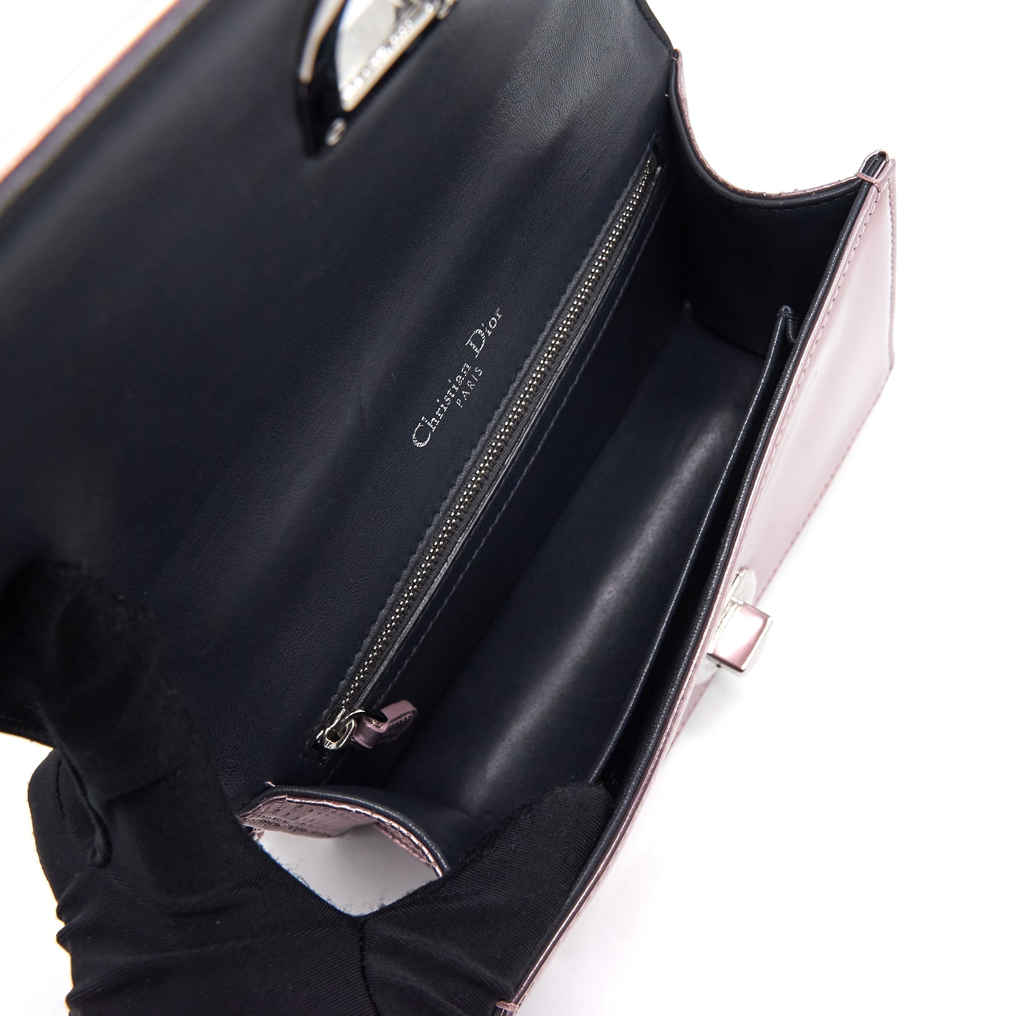 DIOR DIORAMA SMALL METALLIC PINK SHW