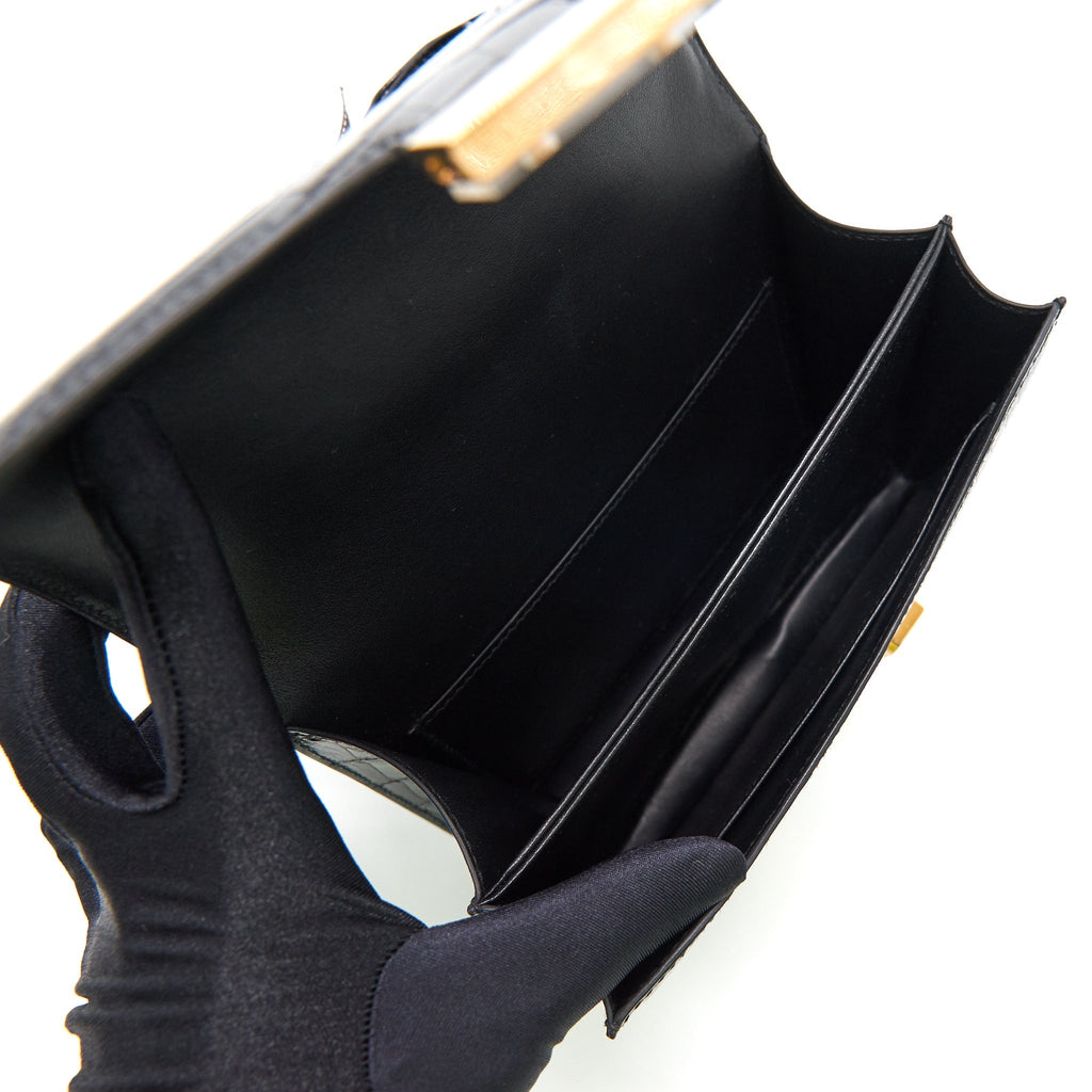 HERMES ALIGATOR CONSTANCE MINI BLACK RGHW