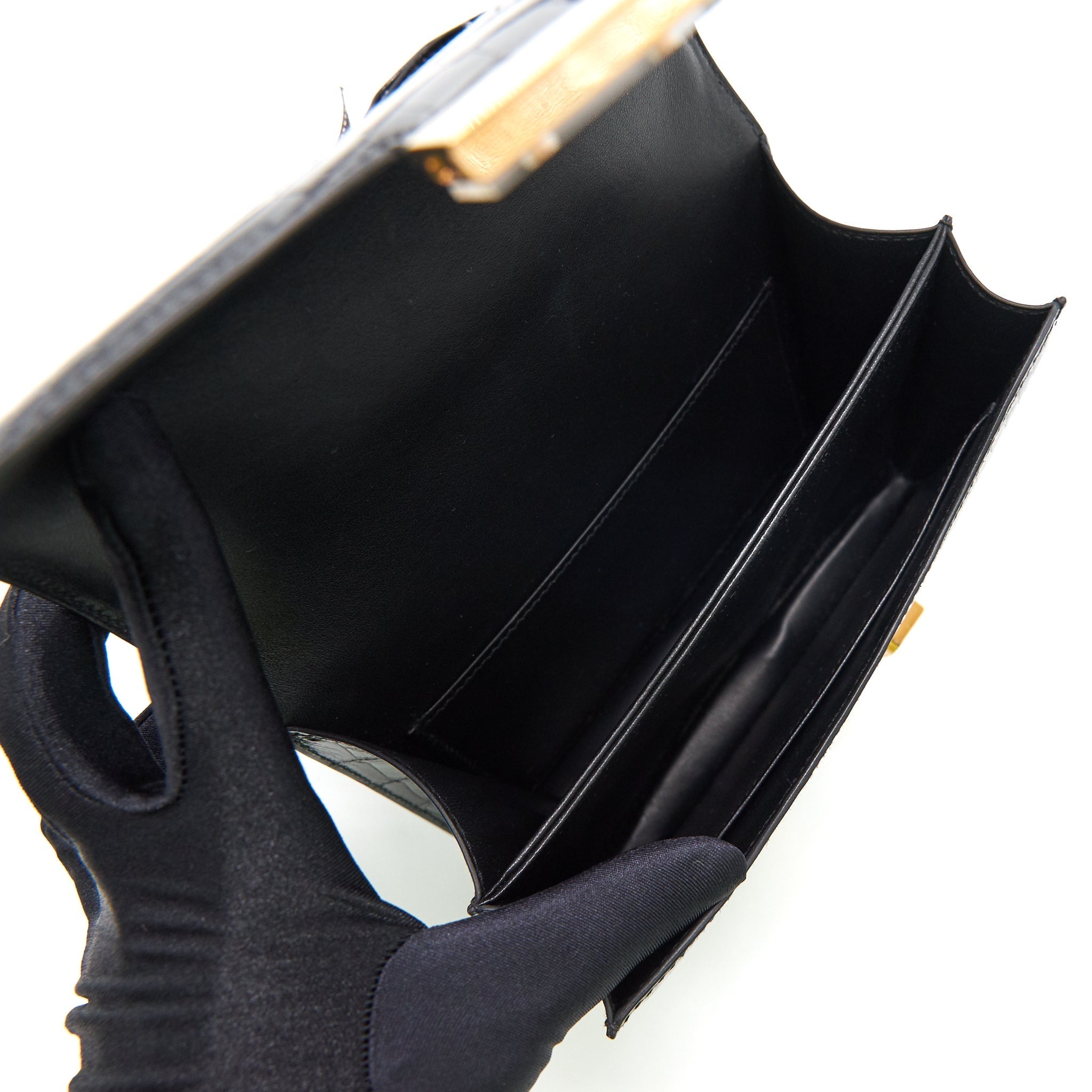 HERMES ALIGATOR CONSTANCE MINI BLACK RGHW