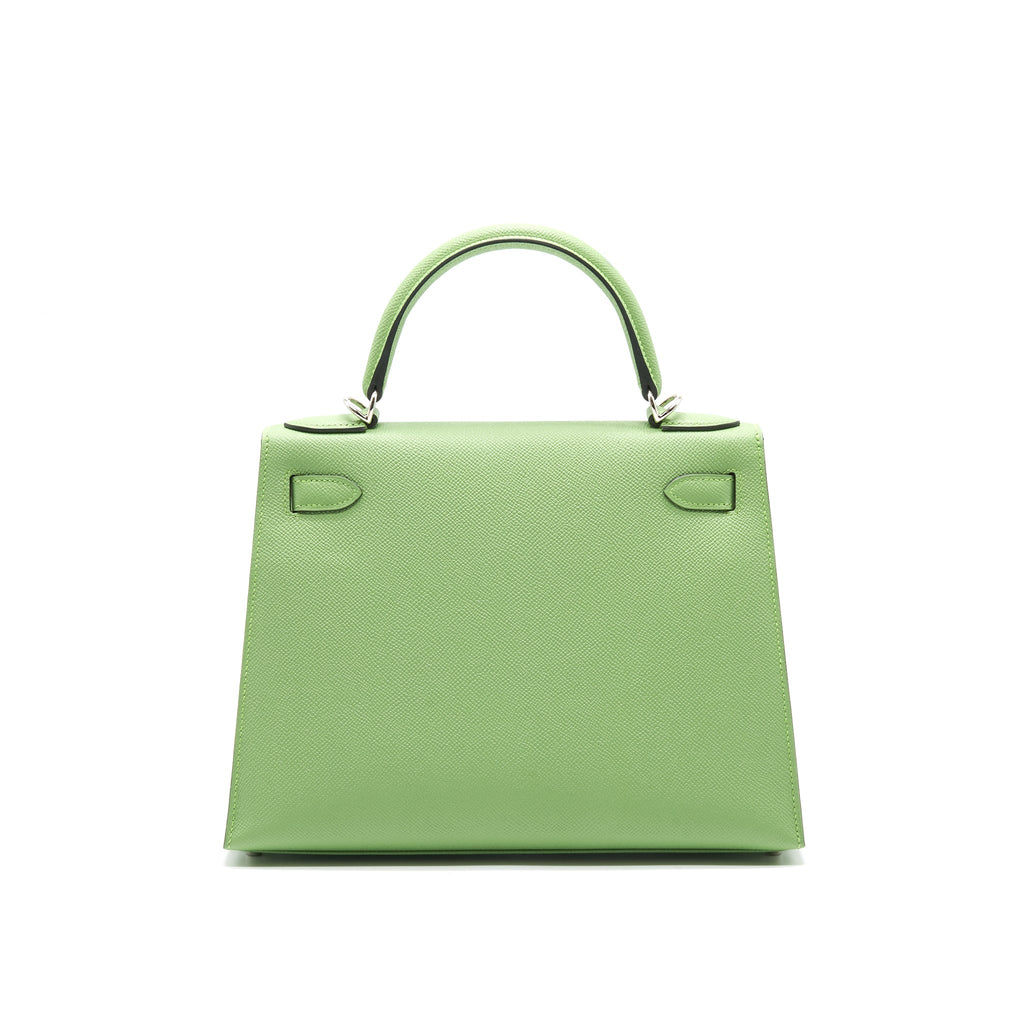 HERMES KELLY 28 VERT CRIQUET EPSOM SHW