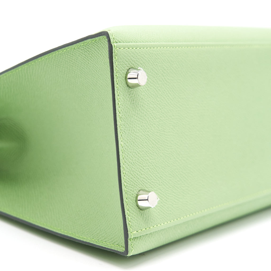 HERMES KELLY 28 VERT CRIQUET EPSOM SHW