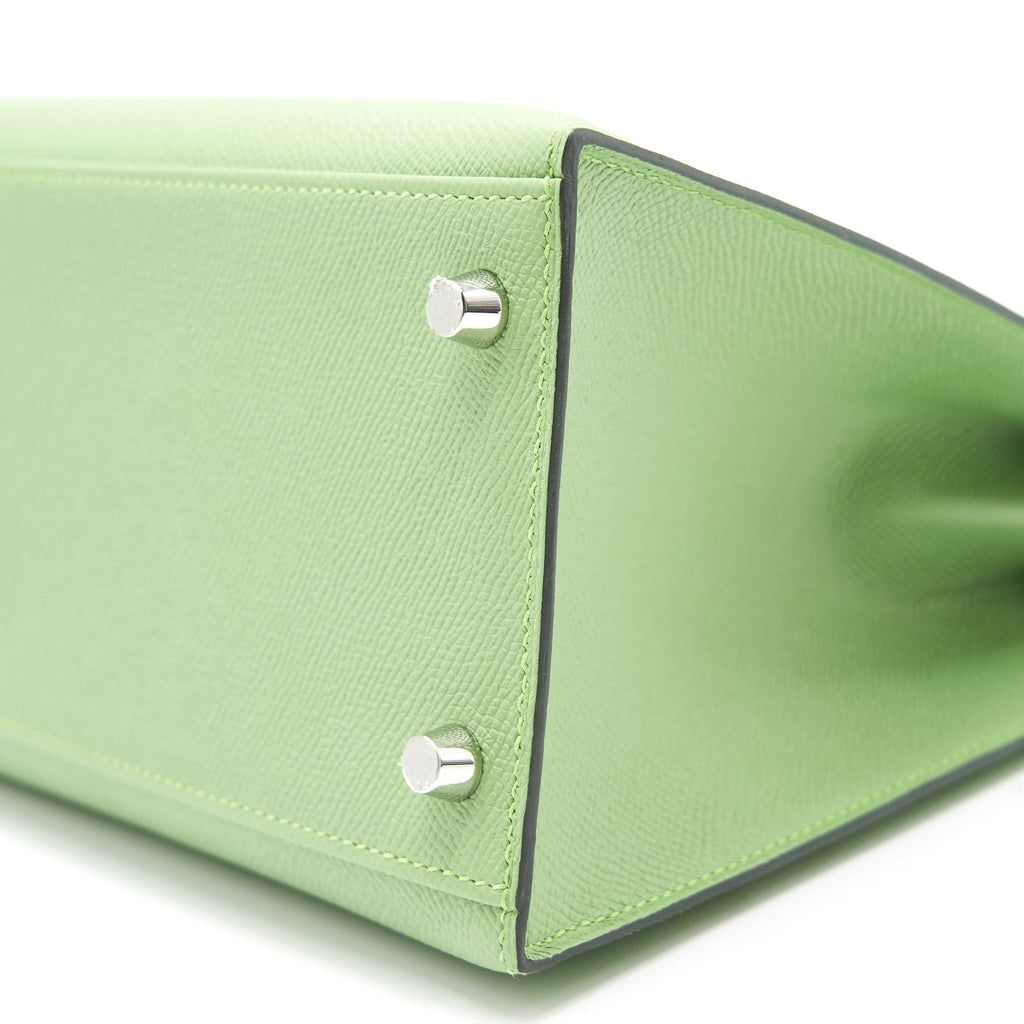 HERMES KELLY 28 VERT CRIQUET EPSOM SHW
