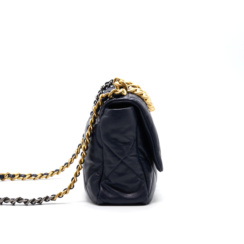 CHANEL 19 LARGE FLAP BAG  NAVY