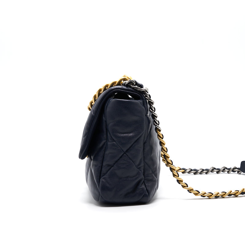 CHANEL 19 LARGE FLAP BAG  NAVY