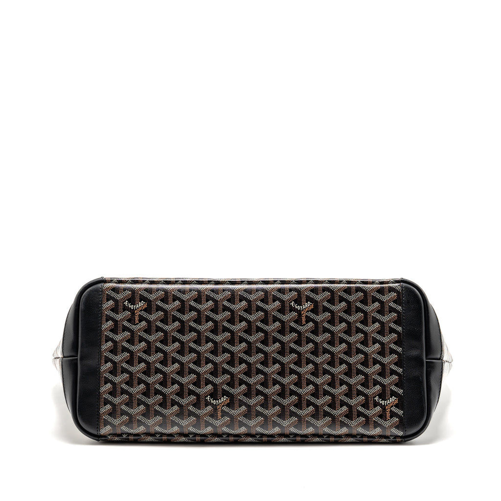 GOYARD ARTOIS BAG PM GOYARDINE CANVAS/CHEVROCHES CALFSKIN BLACK SHW