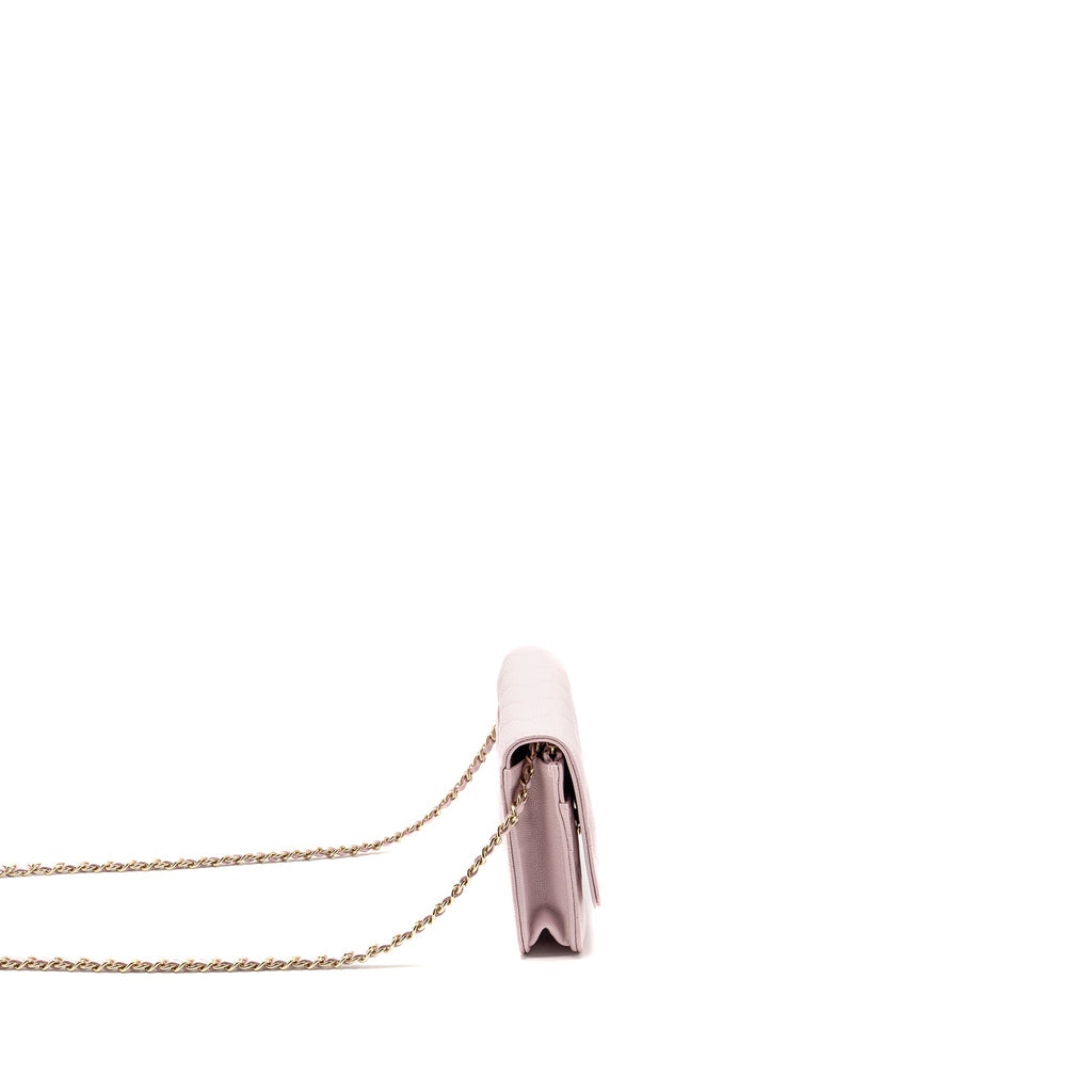 CHANEL CLASSIC WALLET ON CHAIN CAVIAR PINK LGHW