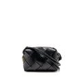 BOTTEGA VENETA CASSETTE CAMERA BAG SMOOTH INTRECCIO LEATHER BLACK GHW