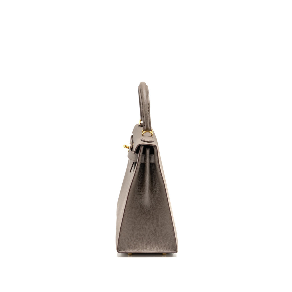 HERMES KELLY 28 EPSOM GRIS ETAIN GHW