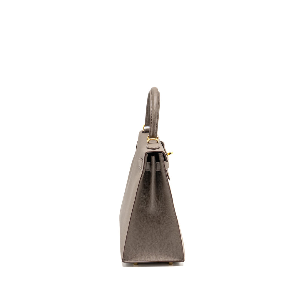 HERMES KELLY 28 EPSOM GRIS ETAIN GHW