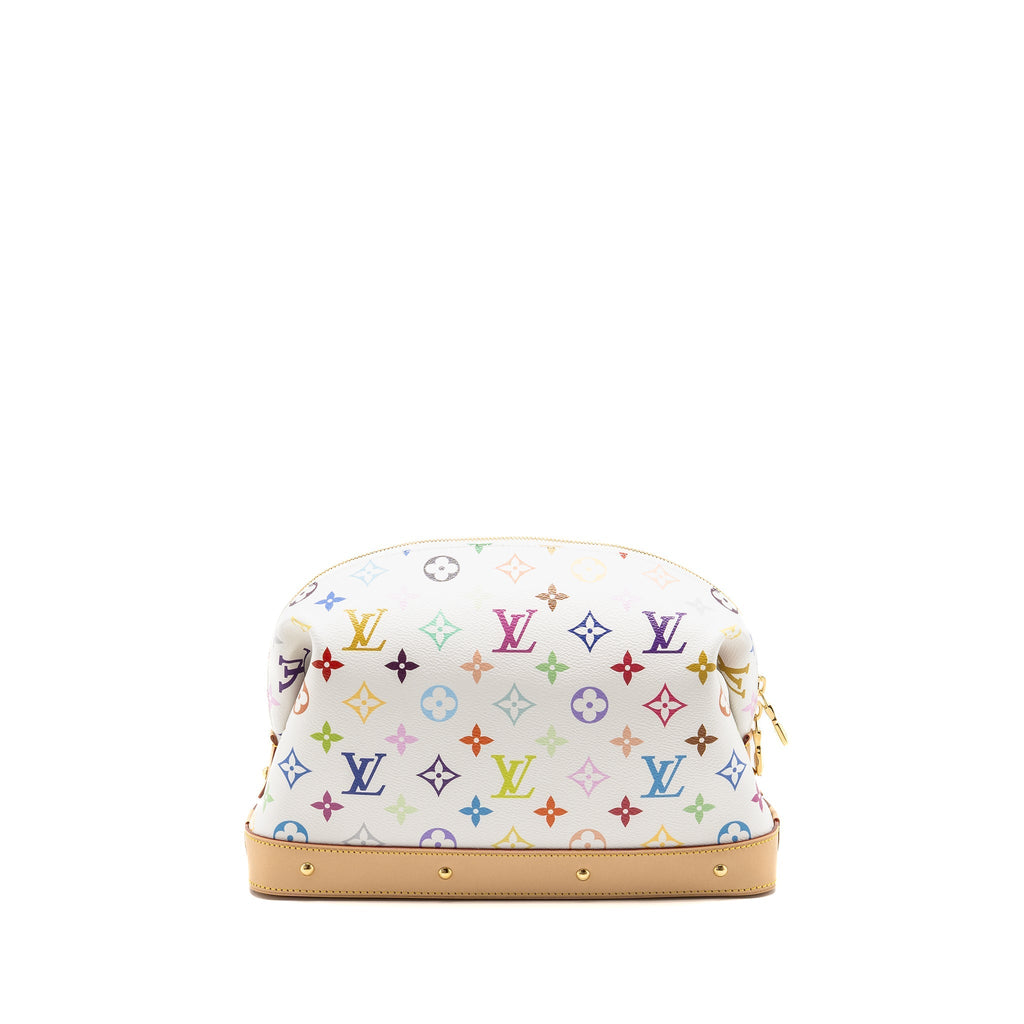 LOUIS VUITTON X TAKASHI MURAKAMI COSMETIC POUCH MULTICOLOURED MONOGRAM CANVAS WHITE GHW