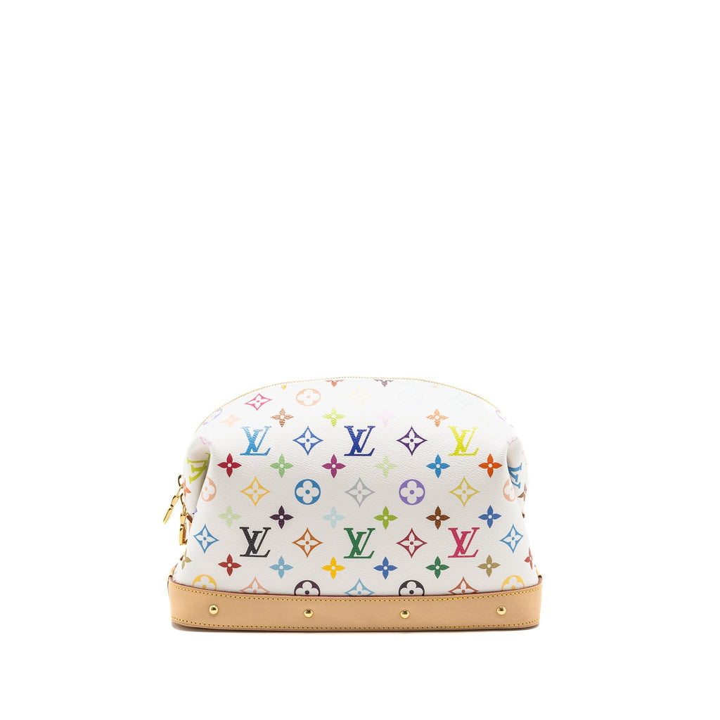 LOUIS VUITTON X TAKASHI MURAKAMI COSMETIC POUCH MULTICOLOURED MONOGRAM CANVAS WHITE GHW